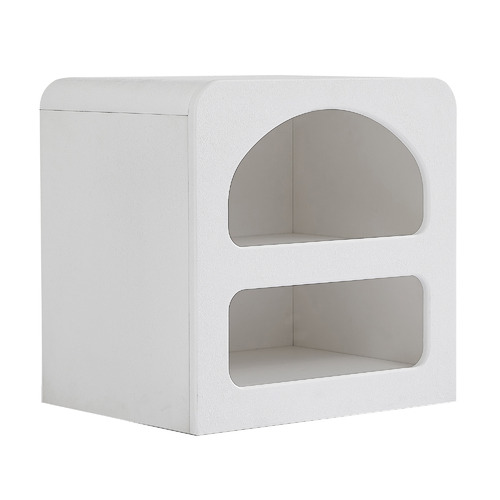 White textured online bedside table